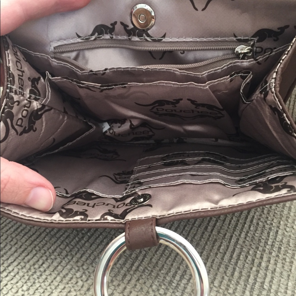 Pouchee small chocolate purse organizer